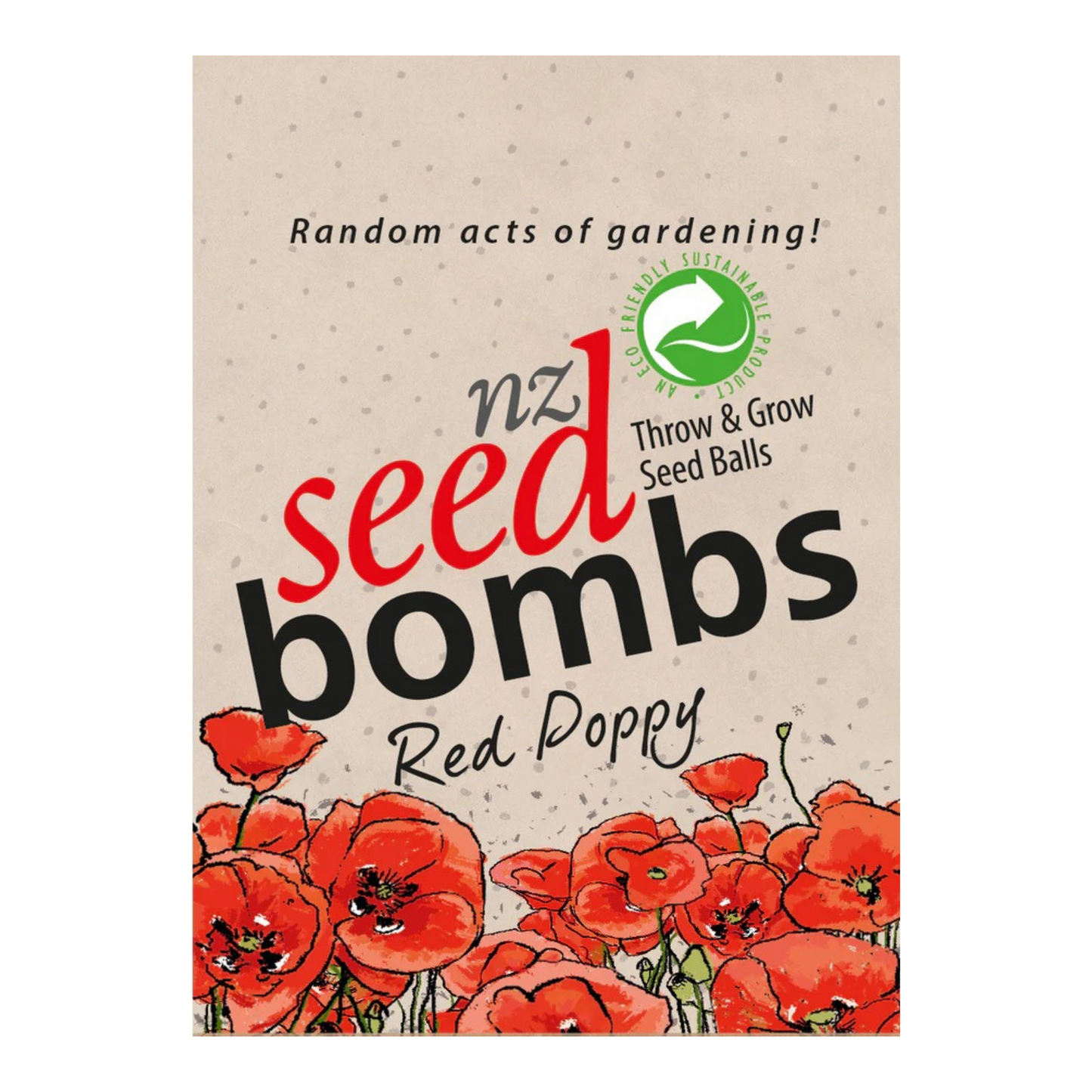 NZ Seed Bomb - Red Poppy - - TORA Gardens