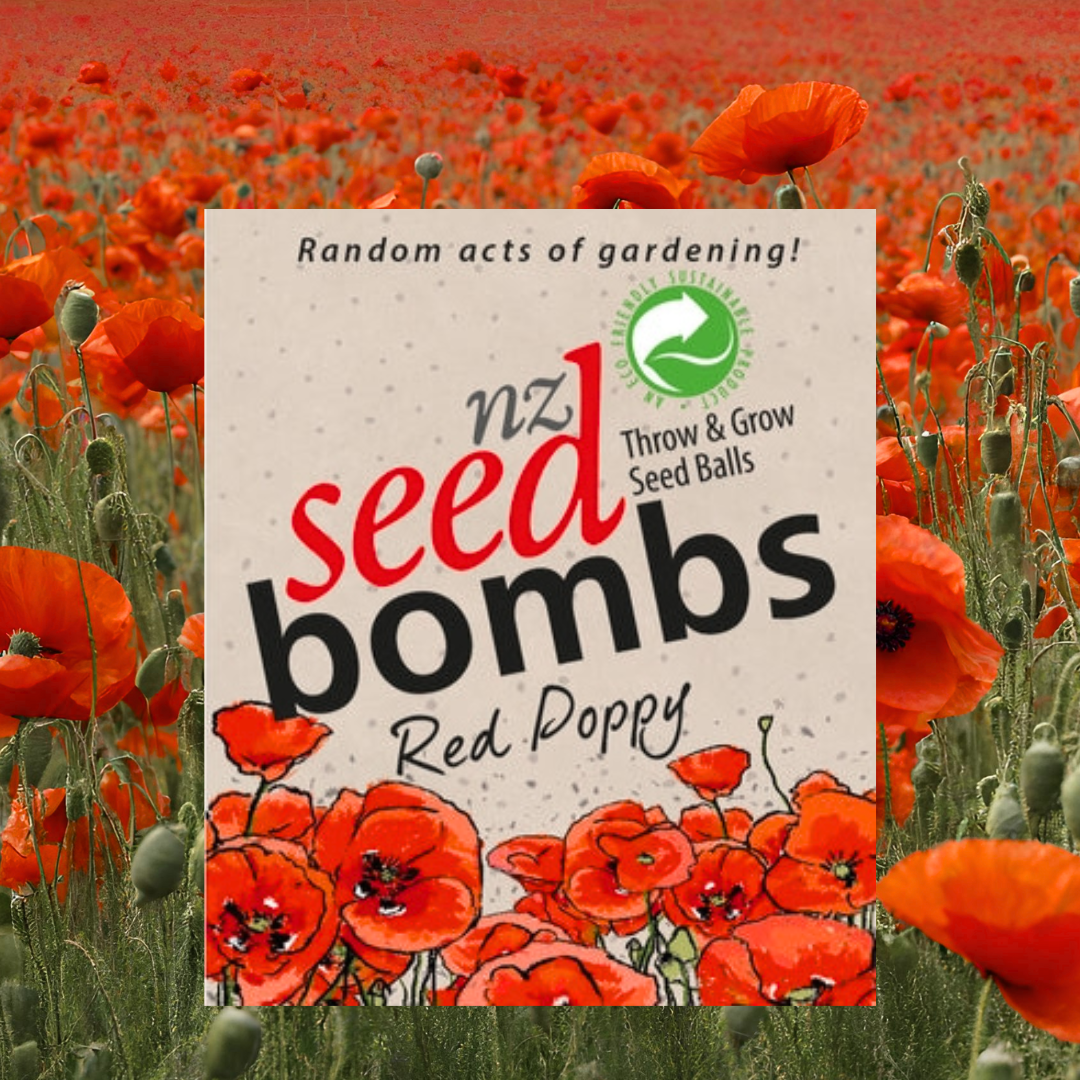 NZ Seed Bomb - Red Poppy - - TORA Gardens