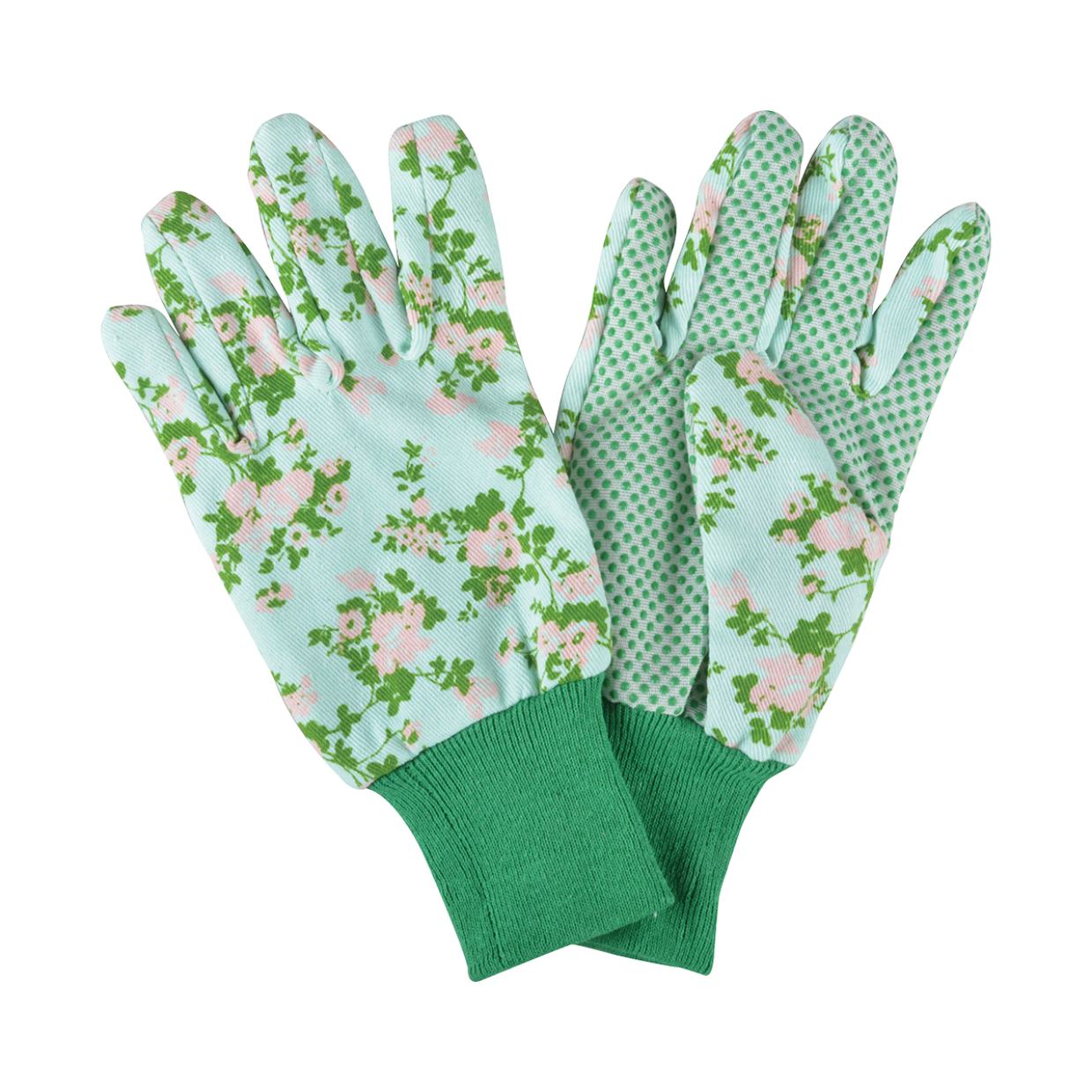 Rose Print Garden Glove - Blue - - TORA Gardens