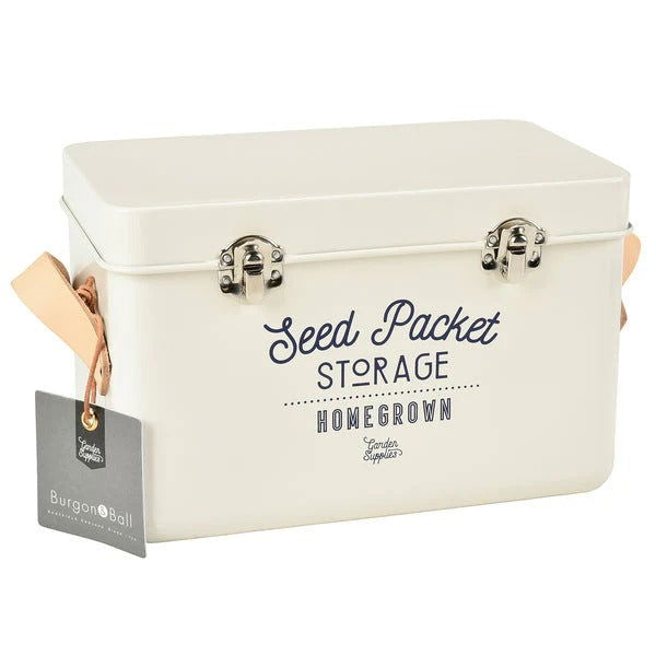 Seed Packet Storage Tin - Cream - - TORA Gardens