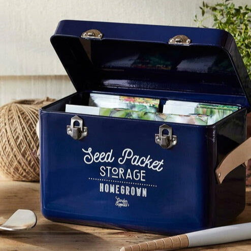Seed Packet Storage Tin - Navy - - TORA Gardens