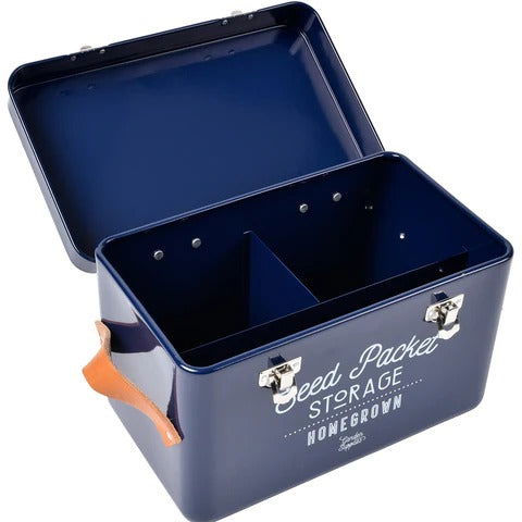 Seed Packet Storage Tin - Navy - - TORA Gardens