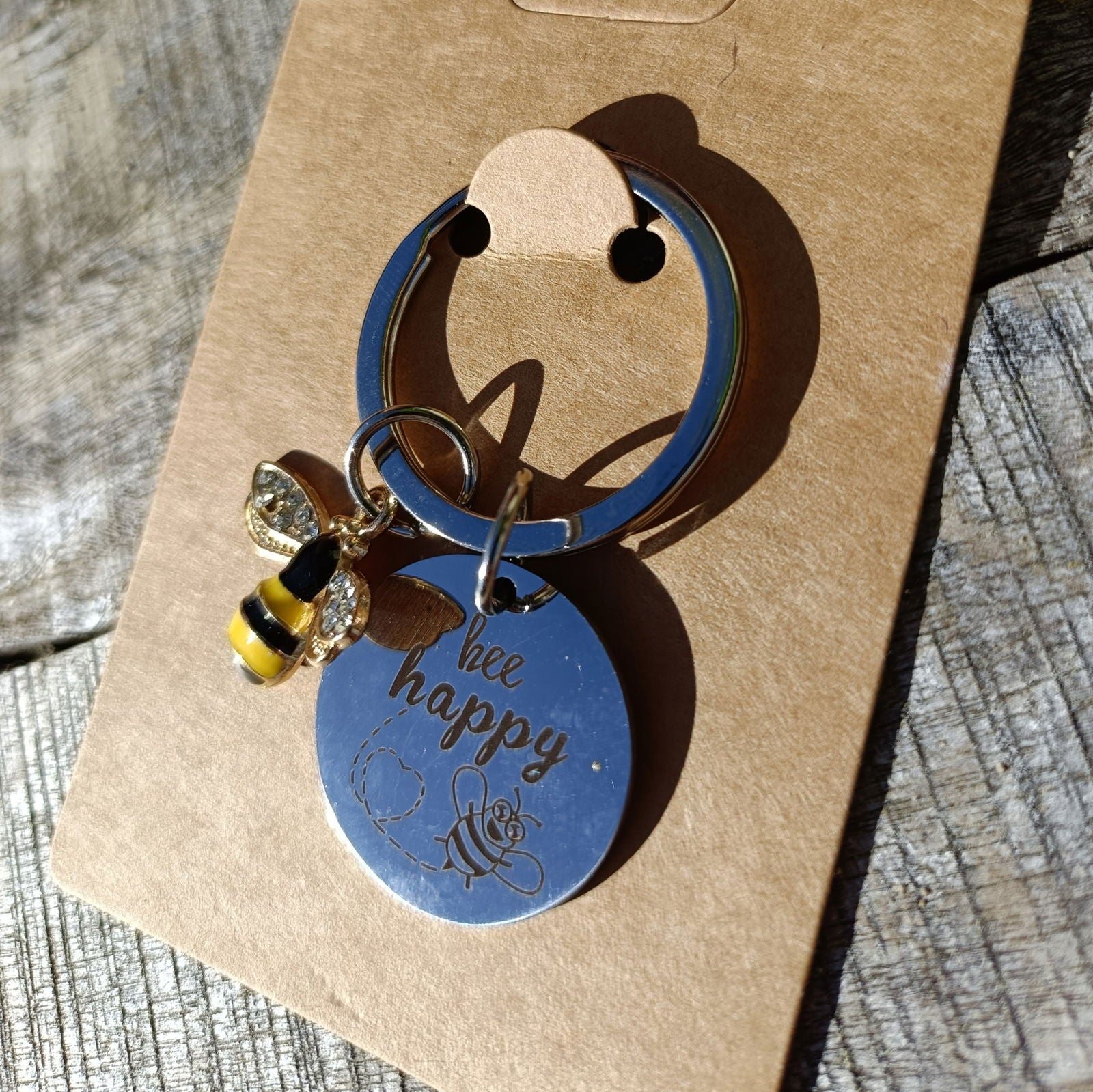 Bee Happy Keyring -  - TORA Gardens 