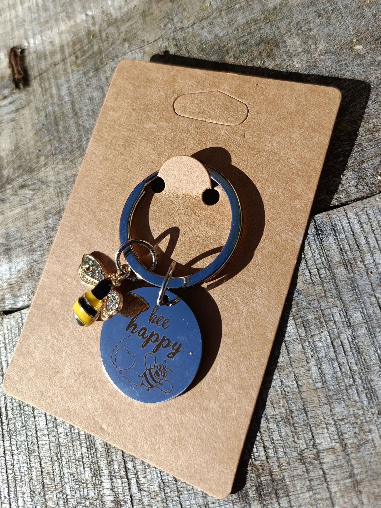 Bee Happy Keyring -  - TORA Gardens 