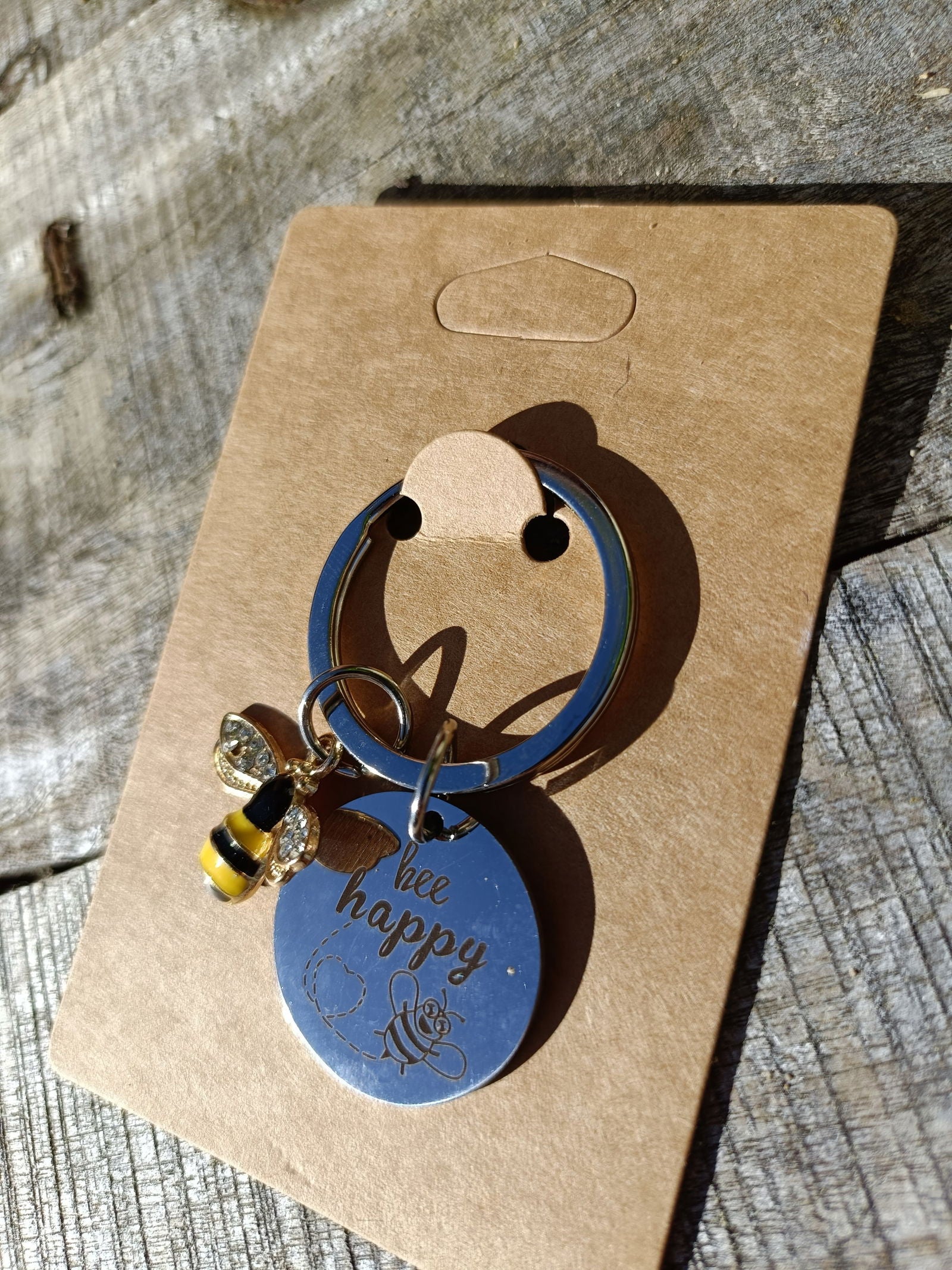 Bee Happy Keyring -  - TORA Gardens 