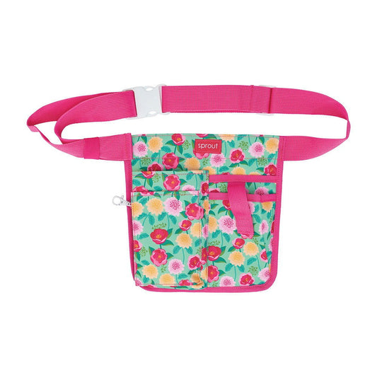 Half Waist Garden Tool Belt - Camellias Mint -  - TORA Gardens 