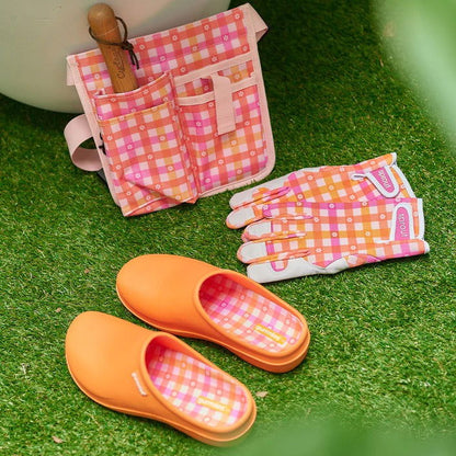 Half Waist Garden Tool Belt - Daisy Gingham -  - TORA Gardens 