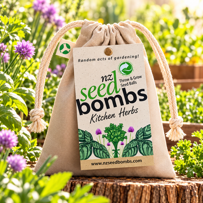 NZ Seed Bomb - Kitchen Herbs - TORA Gardens 