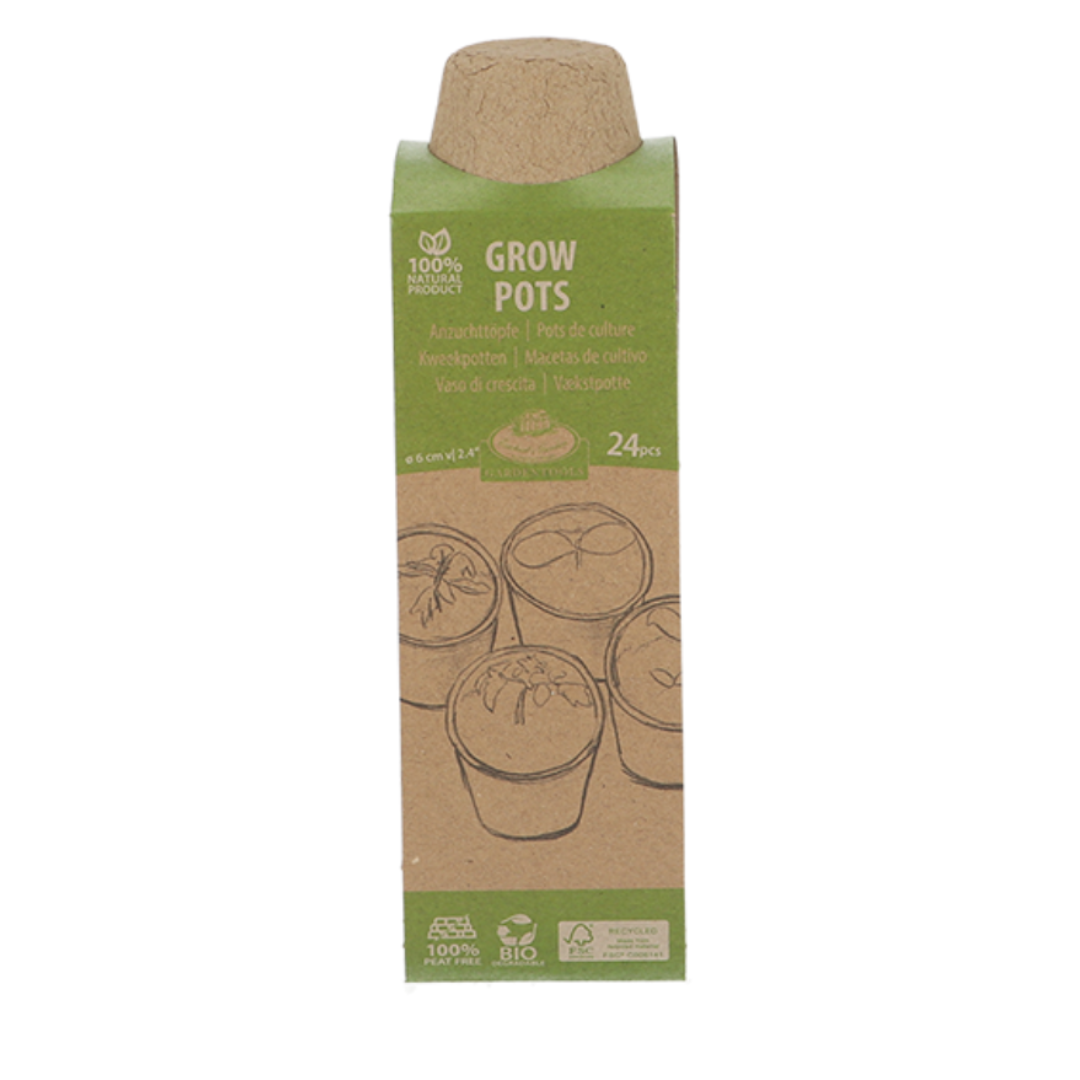 Paper Grow Pot Round Small - 24pcs -  - TORA Gardens 