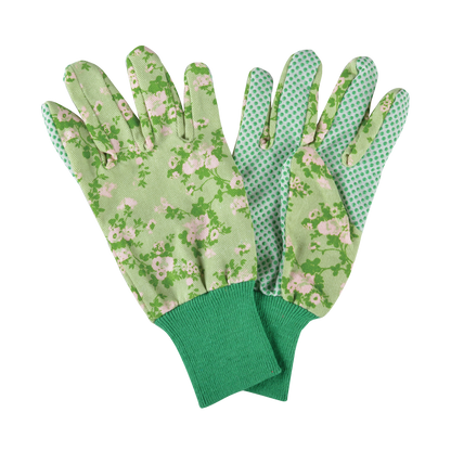 Rose Print Garden Glove - Green -  - TORA Gardens 