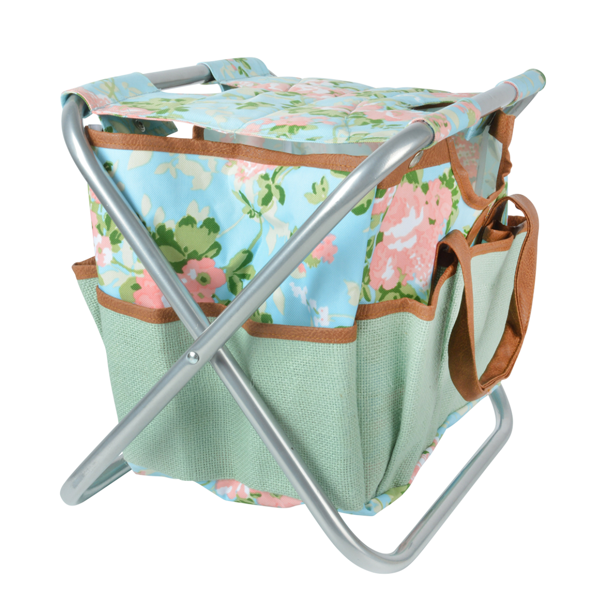 Rose Print Garden Tool Stool -  - TORA Gardens 