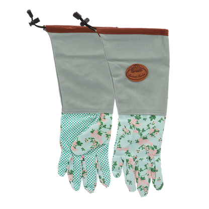 Rose Print Long Garden Gloves -  - TORA Gardens 