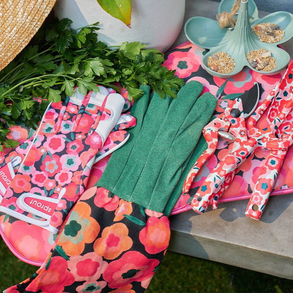 SPROUT Goat Skin Gloves Midnight Blooms -  - TORA Gardens 