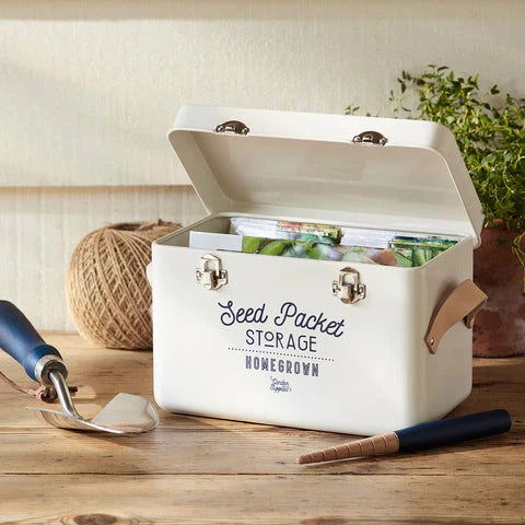 Seed Packet Storage Tin - Cream -  - TORA Gardens 