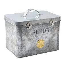 Seed Packet Storage Tin - Galvanised -  - TORA Gardens 
