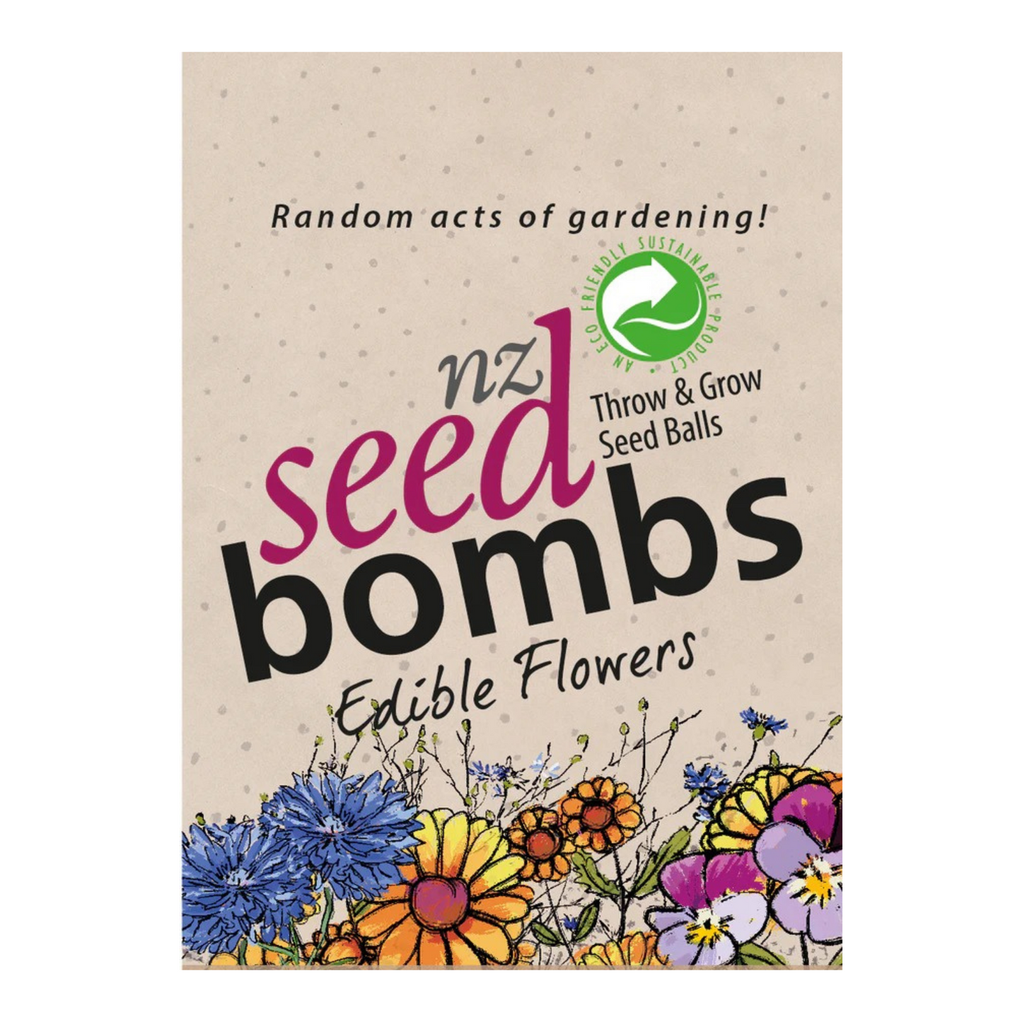 NZ Seed Bomb - Edible Flowers TORA Gardens 