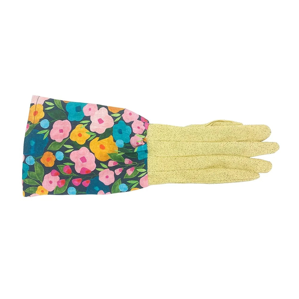 Annabel Trends LINEN Long Sleeve Garden Gloves Spring Blooms